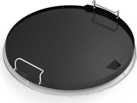 "Kamado Joe Classic", "Big Green Egg" ir kitoms panašioms keraminėms kepsninėms skirta kepsninėms su keramine danga, plokščia kepsninės plokštė su nuimama rankena, kepsninių priedai, 46,3 x 46,3 x 2,5 cm