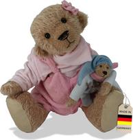 Clemens Collector Teddy Bear Sister 36 cm | Finest Mohair | Soft & Cuddly | Made in Germany | 5 sekcijos | Includes Limited Collector's Passport