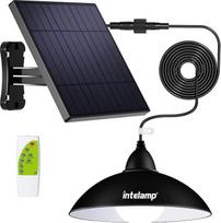INTELAMP saulės šviesos lempos, skirtos kabinti lauke, patalpose, LED saulės šviesos lempos su nuotolinio valdymo pulteliu, vandeniui atsparios saulės šviesos, pakabinama šviesa palapinėms, pavėsinėms, sandėliams, vištidėms su 5 m kabeliu