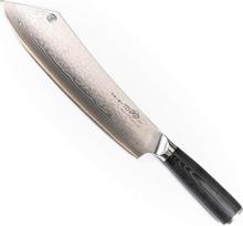 Japoniški peiliai, profesionalūs japoniški virtuviniai peiliai. Puikiai tinka mėsai ir griliui. SCIMITARRA su 24 cm ašmenimis - 10 colių - specialus Musashi Damasko peilis