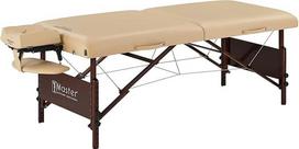 "Master Massage Del Ray" mobilus masažo stalas Kosmetinė lova Gydymo lova Masažo suolas sulankstomas medinis 76 cm smėlio spalvos