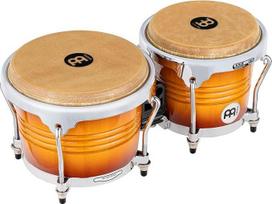 "Meinl Percussion Bongos Marathon Exclusive" - 2 rankiniai būgnai su 6,75 ir 8 colių būgnais - įskaitant derinimo raktą - Siamo ąžuolas, auksinis gintaras (FWB200GAB)