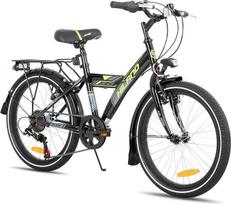 HILAND 16/18/20 Zoll Kinderfahrrad Mountainbike Kinder MTB für Jungen und Mädchen ab 4 5 6 6 7 8 9 Jahren Licht Gepäckträger Stützräder/Ständer, Schwarz/Weiß