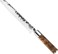 Kaltinis VG10 20 cm rankų darbo duonos peilis medinėje dėžutėje