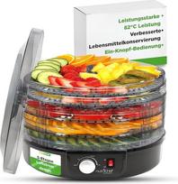 Nutrichef Dörrautomat 5 Einschübe | Dörrgerät für Fleisch, Beef Jerky, Obst, Gemüse & Hundeleckerlis | Hochleistungs-Wärmezirkulation | Einfache Reinigung für Zuhause
