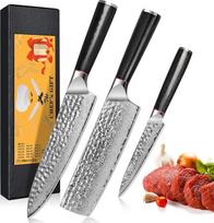 Profesionalūs virtuviniai peiliai, 2 dalių rinkinys Japoniški Damasko plieno peiliai, profesionalūs virėjo peiliai, Nariki Santoku peiliai - sluoksniai 67 VG10 Damasko plieno