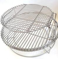 Puikiai tinka "Big Green Egg" kiaušiniams - 5 dalių atnaujintas didelio kiaušinių plakiklio atsarginis rinkinys, įskaitant daugiafunkcines kepimo groteles, kepimo krepšį, nerūdijantį plieną, išplėstą kepimo sistemą