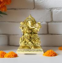 Purpledip Idol Siddhi Vinayak Ganesha reta kolekcinė skulptūrėlė su sudėtingais raižiniais (12214)