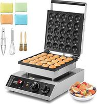VEVOR Mini blynų kepimo aparatas Komercinis olandiškas mini blynų kepimo aparatas 25 vnt. 43 mm skersmens Dorayaki kepimo aparatas 1700 W Temperatūros laiko kontrolė Virtuvės kavinė Restoranas