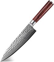 Virtuvės peilis, japoniškas virtuvinis peilis Gyuto, Damasko plienas, 67 sluoksniai, itin aštrus profesionalus virtuvės peilis, patvarus virtuvės peilis (HRC 62, Padouk mediena)