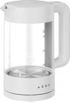 Aeno Electric Kettle, white, 220-240V, 1850-2200W, 1.7L, Keep warm 30 min, 40,60,80,90,100, console in Handle
