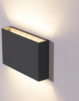DAWALIGHT lauko / vidaus sieninis šviestuvas 12 W 3000 K LED sieninis šviestuvas lauke IP65 vandeniui atsparus šviestuvas lauko sieninis šviestuvas antracito spalvos sodo lauko virtuvė svetainė miegamasis plastikinis