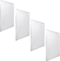 JANDEI pakuotė x4 LED apšvietimo plokštės 60x60cm 48W Cool White 6000K 3900 liumenų Baltas rėmelis, skirtas montuoti į "Armstrong" lubas, įskaitant tvarkyklę
