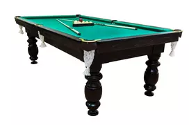 Rusiško biliardo stalas Elegant 10' pėdų (315x175cm) žalias audinys, su komplektacija