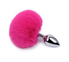Analinis kaištis su natūraliu lapės kailiu Tail Plug, 15cm