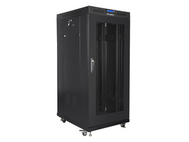 19" 27u 600x800 Black Perfect Door Lcd Lanberg Montavimo Stovas (flat Pack)