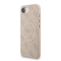 Guess PU Leather 4G Colored Ring Strap MagSafe Case for iPhone 16e / Pink