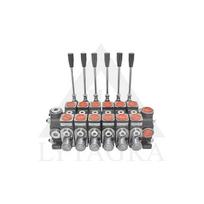 Kryptinis šešių sekcijų hidraulikos valdymo vožtuvas 6PC100