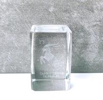 Stiklinis kubas zodiako ženklas Ožiaragis, 4x4 H6cm