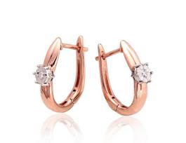 Auksiniai auskarai su briliantais Diamond Sky "Juno Gold IV"