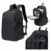 Juoda miesto kuprinė jaunimui, skirta darbui ir kelionėms, 22 l, 15,6" nešiojamam kompiuteriui, atspari vandeniui. SUPER FIVE FB700 Black.