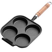 ZISIZ Cast Iron Non-stick 5-Hole Egg Frying Pan