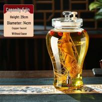 Stiklinis infuzinis indas su čiaupu brown