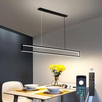 LED pakabinamas šviestuvas valgomojo stalas 100 cm, modernus LED pakabinamas šviestuvas valgomojo stalas reguliuojamas 42 W aliuminio valgomojo stalo šviestuvas su nuotolinio valdymo pulteliu 3000K-6500K 10%-100% ryškumas