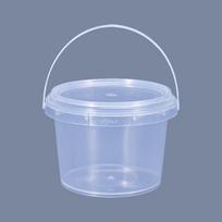 Skaidrūs plastikiniai kibirai su rankenomis 500ML - 10 piece 10 vnt. spalvų/500ml spalva