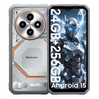 Blackview FORT 2 8GB RAM  128/256GB ROM Android 15 Atsparus išmanusis telefonas 6.56 colio 90HZ Mobilusis telefonas 5000mAh 8GB+256GB balta