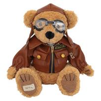Oro pajėgų lokio pliušinis žaislas lėlė lokys pilotas Harley motociklo vairuotojas meškinas Teddy mažas dovanų amatininkas lokys grizzly 25cm