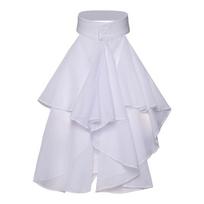 Victorian Colonial Jabot False Collar Medieval Steampunk Costume Detachable White Ruffled Neck Collar Victorian Necktie 1