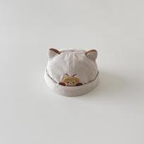 Cartoon Baby Brimless Hat Autumn Thick Corduroy Docker Cap for Toddler 8-36 Months Cute Animal Kids Beanie Caps mėlyna
