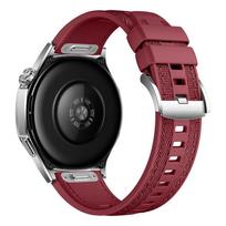 22mm Strap Suitable for Huawei Watch 5 46mm Soft & Durable Silicone Nylon Replacement Wristband for GT5 GT4 46mm/WATCH Ultimate Watch 5 46mm raudona