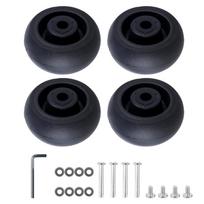 4 vnt. 40x18mm lagamino ratukai Pakeičiami juodi bagažo ratukai Universalūs guminiai sukamieji ratukai Remonto rinkiniai 1
