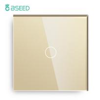 Bseed Lietiminis šviesos jungiklis 1/2/3 klavišų 1/2 krypties tarpinis laiptų jungiklis ES maitinimo jutiklio jungikliai Juodas Baltas Su stikliniu skydeliu 1 Way