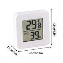 LCD Skaitmeninis Termometras Higrometras Vidaus Kambario Elektroninis Temperatūros Drėgmės Matuoklis Jutiklis Matuoklis Meteorologinė Stotis Namams balta