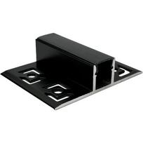Įleidžiamas / įleidžiamas juodo anoduoto aliuminio profilis su juodu stiklu LED juostelei gipso kartono plokštėms, plytelėms, 3m x 52,5 mm x 13,3 mm
