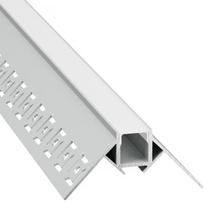 Integruotas kampinis anoduoto aliuminio profilis LED juostelėms su matiniu stiklu, 3m x 50mm x 22mm