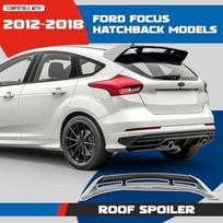 Stogo Spoileris Suderinamas su 2012-2018 m. Ford Focus Hečbeko Modeliais Galinis Vėjo Deflektorius Plastikinis Pilkas Juodas Dažytas Pagerintai Aerodinamikai United States