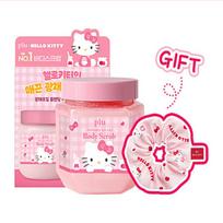 plu Hello Kitty Perfume SEA SALT Body Scrub WOODY FLORAL 510g + Kitty Crunch