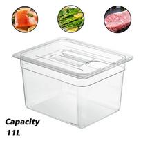 11 litrų / 12 kvartų Sous Vide indas su dangčiu, be BPA, maistinis, tinkamas beveik visiems panardinamiems cirkuliatoriams 11L