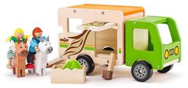 Medinė "woody" arklio transportavimo sunkvežimio žaislas