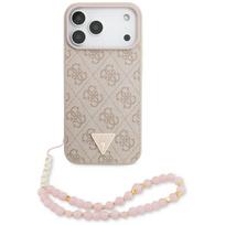 Guess 4G Dirželio Triangulinis Logo MagSafe Dėklas iPhone 17 Pro Max - Rožinis