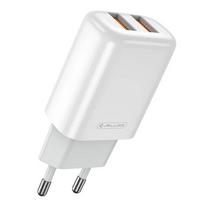 Jellico EU02 12W 2x USB 2.4A kištukas Greitas Adaptyvus Įkroviklis Universalus Visiems Mobiliesiems Įrenginiams, Baltas