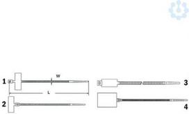 Cable tie with a labeling box 100x2,5mm, white 262840 | 4011923183172