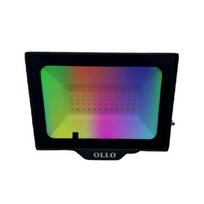 LED drėgmei atsparus lauko prožektorius su nuotoliniu valdymu 50W, 4750Lm, RGB, IP65