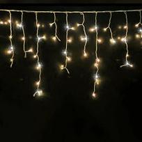 Kalėdinė girlianda - varvekliai fasadams ir vidaus patalpoms, šiltai balta + BLYKSNIS, 10x0.7m, 26W, IP44, 432 LED