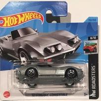 Hot Wheels Mainline Modeliukas 72 Corvette Stingray Convertible Silver (yra Sandėlyje)