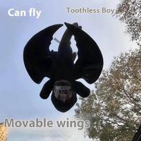 20/27/35CM 2025 Naujos Mados Automobilio Aksesuarai Pliušiniai Žaislai Nuimamas Sagtukas Mažas Drakonas Sparnai Gali Judėti Berniuko Dovana Neapmokestinamas 35CM balta